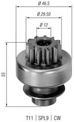MAGNETI MARELLI 940113020306 Pinion, starter